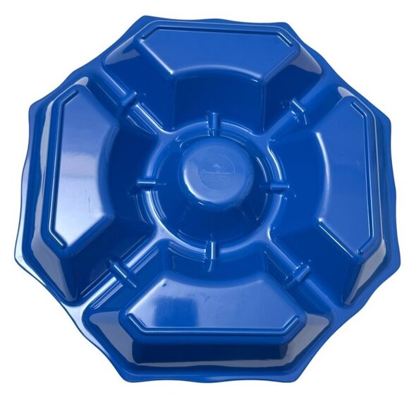 TOMMY BAHAMA Melamine Large Serving Tray Chip and Dip Tropical Hibiscus Flamingo - Picture 4 of 8